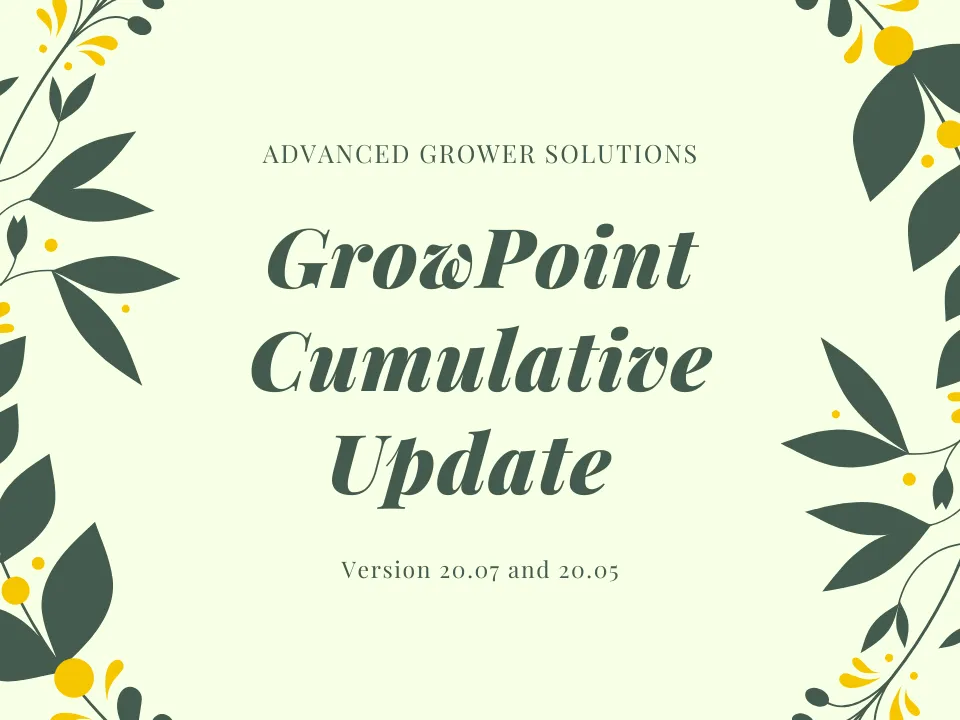 GrowPoint Cumulative Updates February 2020