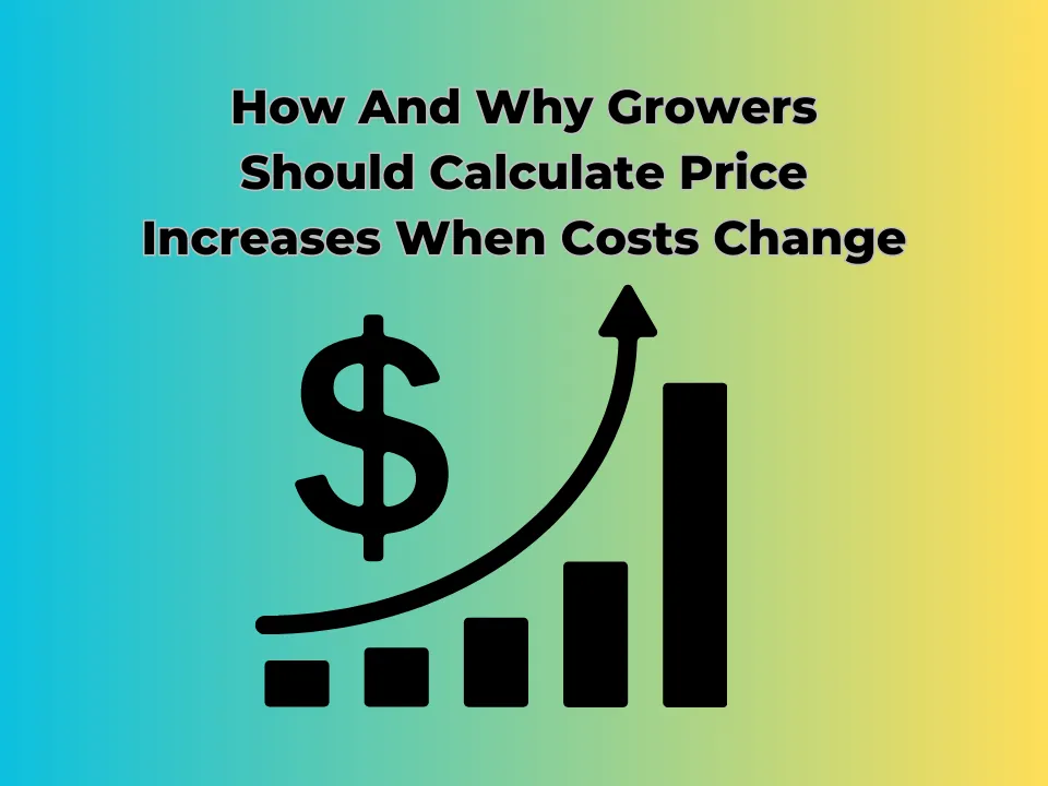 How And Why Growers Should Calculate Price Increases When Costs Change?